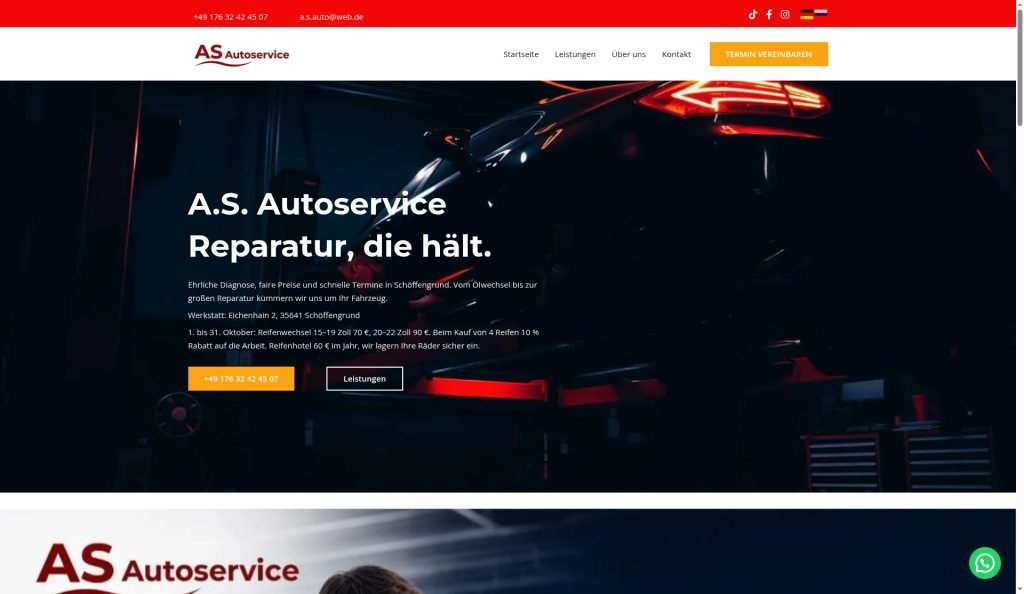 Startseite von as-autoservice24.de: A.S. Autoservice – Reparatur, die hält