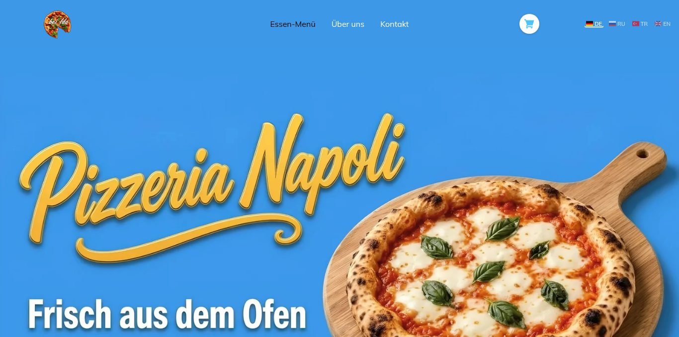 Головна сторінка pizzeria-napoli-oberscheld.de: Pizzeria Napoli – «Frisch aus dem Ofen» (просто з печі)